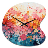 Coral Oasis I - Asymmetric Metal Wall Clock