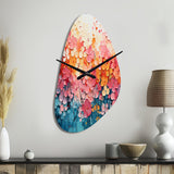 Coral Oasis I - Asymmetric Metal Wall Clock