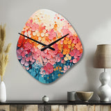 Coral Oasis I - Asymmetric Metal Wall Clock