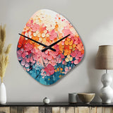 Coral Oasis I - Asymmetric Metal Wall Clock
