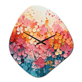 Coral Oasis I - Asymmetric Metal Wall Clock