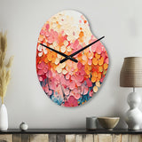 Coral Oasis I - Asymmetric Metal Wall Clock