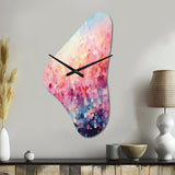 Cotton Candy I - Asymmetric Metal Wall Clock