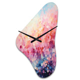 Cotton Candy I - Asymmetric Metal Wall Clock
