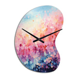 Cotton Candy I - Asymmetric Metal Wall Clock
