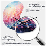 Cotton Candy I - Asymmetric Metal Wall Clock