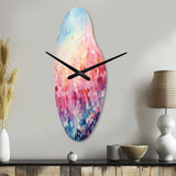 Cotton Candy I - Asymmetric Metal Wall Clock