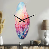Cotton Candy I - Asymmetric Metal Wall Clock