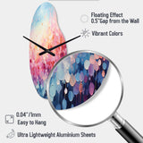 Cotton Candy I - Asymmetric Metal Wall Clock