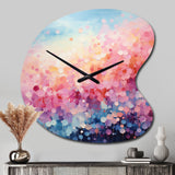 Cotton Candy I - Asymmetric Metal Wall Clock