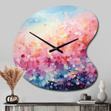 Cotton Candy I - Asymmetric Metal Wall Clock