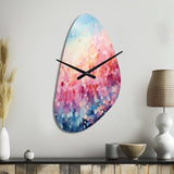 Cotton Candy I - Asymmetric Metal Wall Clock