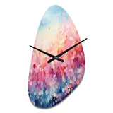 Cotton Candy I - Asymmetric Metal Wall Clock