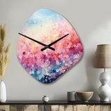 Cotton Candy I - Asymmetric Metal Wall Clock