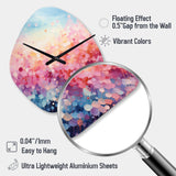Cotton Candy I - Asymmetric Metal Wall Clock