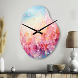 Cotton Candy I - Asymmetric Metal Wall Clock