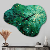 Emerald Euphoria II - Asymmetric Metal Wall Clock