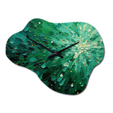 Emerald Euphoria II - Asymmetric Metal Wall Clock