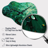 Emerald Euphoria II - Asymmetric Metal Wall Clock