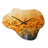 Golden Radiance I - Asymmetric Metal Wall Clock