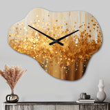 Golden Radiance II - Asymmetric Metal Wall Clock