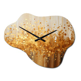 Golden Radiance II - Asymmetric Metal Wall Clock