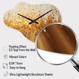Golden Radiance II - Asymmetric Metal Wall Clock