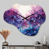 Indigo Dreams II - Asymmetric Metal Wall Clock