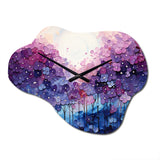 Indigo Dreams II - Asymmetric Metal Wall Clock