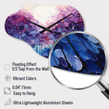 Indigo Dreams II - Asymmetric Metal Wall Clock