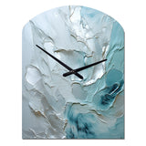 Silver Shimmer - Asymmetric Metal Wall Clock