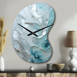 Silver Shimmer - Asymmetric Metal Wall Clock
