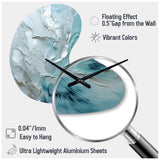 Silver Shimmer - Asymmetric Metal Wall Clock