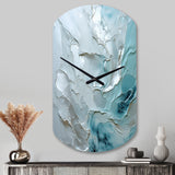 Silver Shimmer - Asymmetric Metal Wall Clock