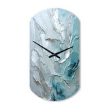 Silver Shimmer - Asymmetric Metal Wall Clock