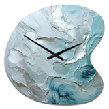 Silver Shimmer - Asymmetric Metal Wall Clock