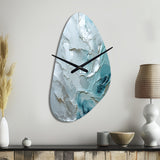 Silver Shimmer - Asymmetric Metal Wall Clock