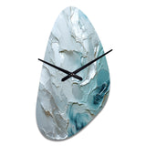 Silver Shimmer - Asymmetric Metal Wall Clock