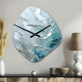 Silver Shimmer - Asymmetric Metal Wall Clock