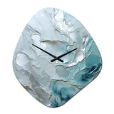 Silver Shimmer - Asymmetric Metal Wall Clock
