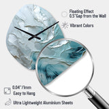 Silver Shimmer - Asymmetric Metal Wall Clock