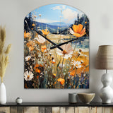 Sunny Meadows - Asymmetric Metal Wall Clock