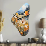 Sunny Meadows - Asymmetric Metal Wall Clock