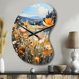 Sunny Meadows - Asymmetric Metal Wall Clock