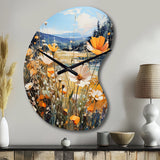 Sunny Meadows - Asymmetric Metal Wall Clock