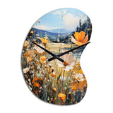 Sunny Meadows - Asymmetric Metal Wall Clock