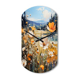Sunny Meadows - Asymmetric Metal Wall Clock