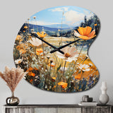 Sunny Meadows - Asymmetric Metal Wall Clock