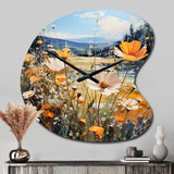 Sunny Meadows - Asymmetric Metal Wall Clock