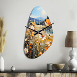 Sunny Meadows - Asymmetric Metal Wall Clock